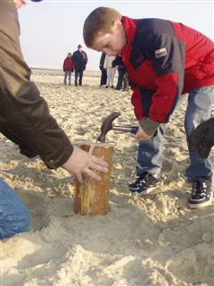 spel aan het strand